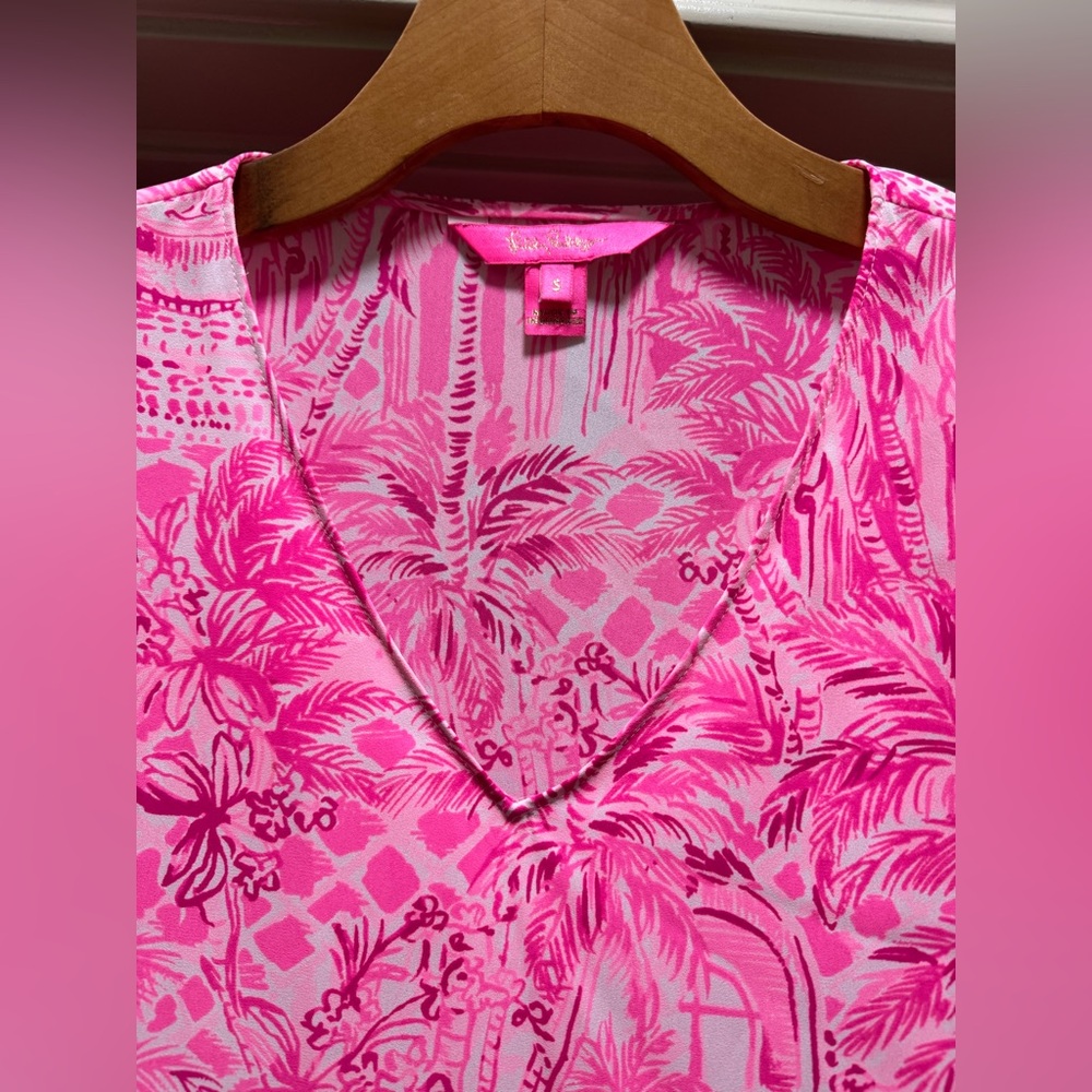 Lilly Pulitzer Pamala Top in Paradise Pink size Small - Picture 4 of 15